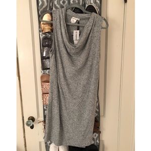 Gray sweater dress